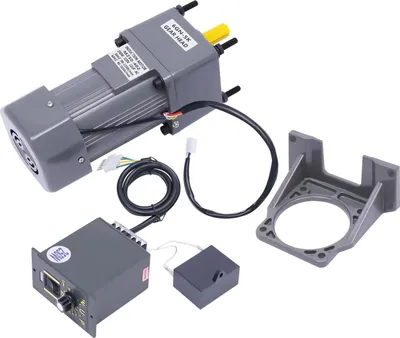 Zdjęcie produktu dla Motoreduktor AC 220 V, zmienna prędkość z przetwornicą częstotliwości, sterownik 250 W, przełożenie 5K/10K