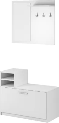 Obrázek produktu pro Nábytek24 Věšák Luna Předsíňový sprchový kout Panel na oblečení Věšák do předsíně Nábytek do předsíně bílý