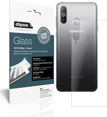 Produktbild von 2x Schutzfolie für Samsung Galaxy A60 Rückseite matt - Anti-Shock 9H Folie dipos