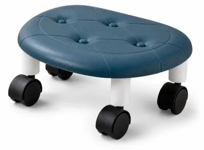 Image de Tabouret compact à roulettes pivotantes à 360° - Petit tabouret pour la maison et le bureau