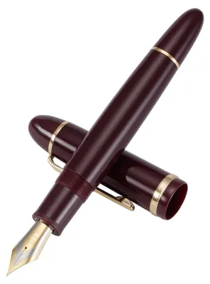 Image de Stylo plume à pointe fine, en acrylique, de grande taille, de couleur rouge vin, idéal pour l'école