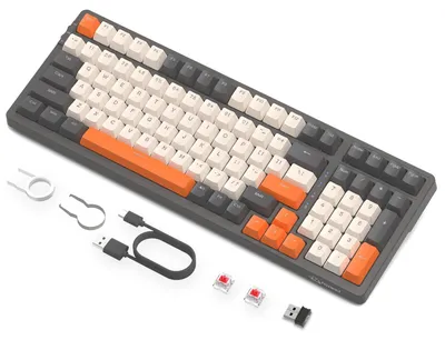 Obrázok produktu pre Bezdrôtová mechanická herná klávesnica – RGB klávesnica s podsvietením, červené spínače