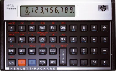 Produktbild von HP 12C Platinum, Finanzrechner für Business & Investment, professioneller Taschenrechner in Schwarz