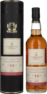 Produktbild von A.D. Rattray 14 Years Old CRAIGELLACHIE Burgundy Wine Finish Whisky 2010 57,1% Vol. 0,7l in Geschenkbox