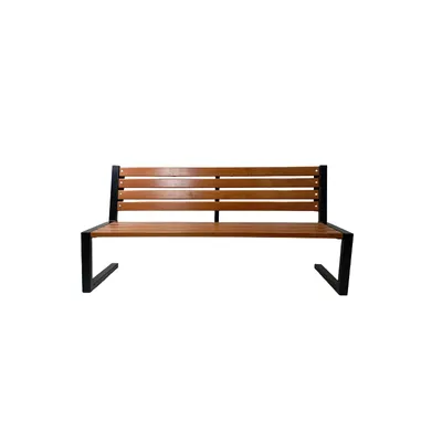 Obrázek produktu pro Zahradní lavička parková lavička zahradní nábytek dřevěná lavička 182x88cm kovová dřevěná zahradní lavička sedací nábytek