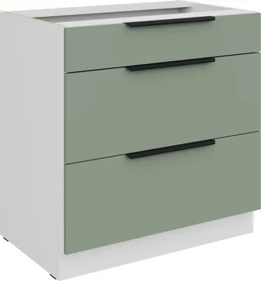 Produktbild von Unterschrank LUNARA – Breite 80 cm, grün/weiß