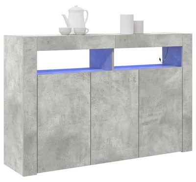 Zdjęcie produktu dla Komoda vidaXL z betonu w kolorze szarym, 116 x 30 x 75 cm, z materiału drewnopochodnego