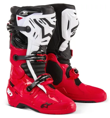 Zdjęcie produktu dla buty TECH 10 ENDURO, ALPINESTARS (czerwone/czarne/białe, rozmiar 43)