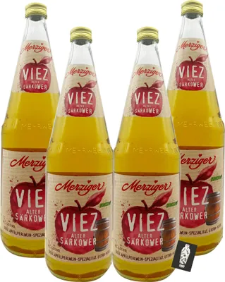 Produktbild von Merziger Viez Alter Särkower 4er-Set - 4x1L 6% Vol. Urige Apfelperlwein-Spezialität - Extra Herb - [Enthält Sulfite]