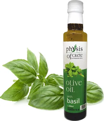 Produktbild von Physis of Crete Natives Olivenöl Extra mit Basilikum 250 ml
