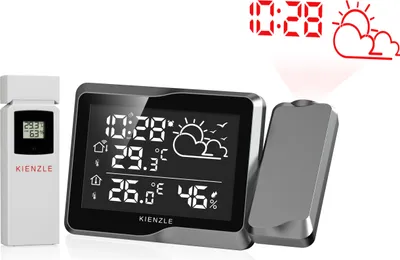 Produktbild von KIENZLE Funk DCF Wetterstation mit Wand-Projektion