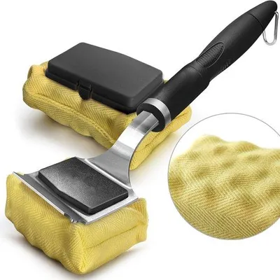 Produktbild von Grillbürste, BBQ-Grillbürste mit Schaber, langer Stiel für Gusseisenroste, für eine gründliche Reinigung, ideal für Garten- und Außenbereich