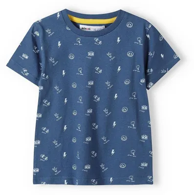 Produktbild von Minoti T Shirt Baumwolle kurzarm Dunkelblau Gr. 92 für Jungen