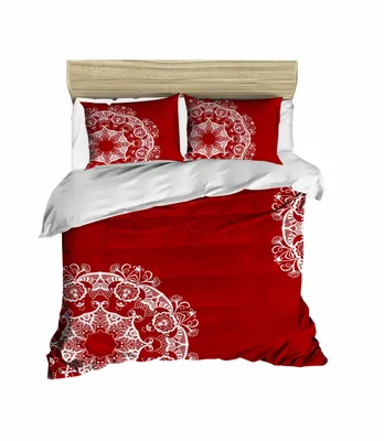 Produktbild von L'Essentiel Linge de Maison, Adal- PRL6127, rot,Weiß, Bettdecken, Oberseite der Bettdecke und Kissenbezug: 100% Polyestermikrosatin