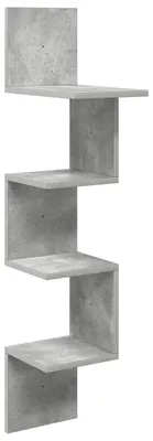 Produktbild von vidaXL Wandregal Wandhalterung Betongrau 32 x 21 x 107 cm