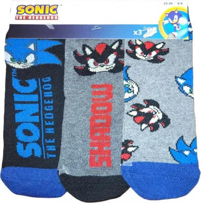 Produktbild von Sonic the Hedgehog Socken 3 Paar Uni Kinder Sonic
