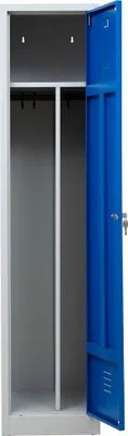 Produktbild von Gürkan Spind lichtgrau, enzianblau 104952, 1 Schließfach 40,0 x 50,0 x 180,0 cm