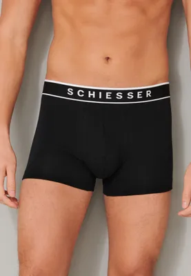 Produktbild von SCHIESSER 173983-000-005, Boxershorts, Boxer-Unterhose, Erwachsener, Männlich, Schwarz, Einfarbig