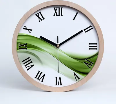 Produktbild von Holzuhr 20fi cm wanduhr - schwarze Spitzen - zielonaala