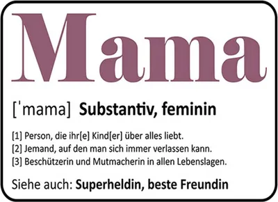 Produktbild von vianmo Holzschild 30x40 cm Mama Superheldin beste Freundin