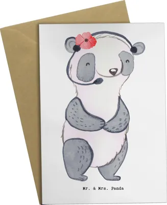 Produktbild von Mr. & Mrs. Panda babykarte Callcenteragentin Herz - Weiß - Geschenk, Grußkarten, Homeoffice, Customer Service, Beileidskarte, Kundendienstmitarbeiterin, weihnachtskarten