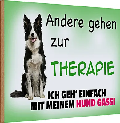 Produktbild von Holzschild Spruch 30x20cm ich geh' mit meinem Hund Gassi