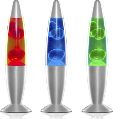 Produktbild von InnovaGoods® Lampe de Lava, Lampe de Lava Entspannend, Lampen de Nachttisch de, Funktioniert mit einer Glühbirne R39 de 25W, ideal für Schlafzimmer, Wohnzimmer, Wohnzimmer de (Farbe Blau).