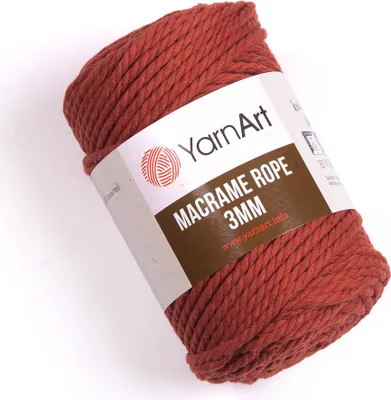 Produktbild von Yarn Art Macrame Rope 3 mm 63 m 785 Light Red Schnur