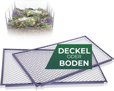 Produktbild von Novatool Garten-Komposter Deckel oder Boden, Komposter mit erweiterbarem Stecksytem, pulverbeschichteter Metallkomposter mit 1000 Liter Volumen, Kompost Kompostgitter KompostkisteRasenkomposter