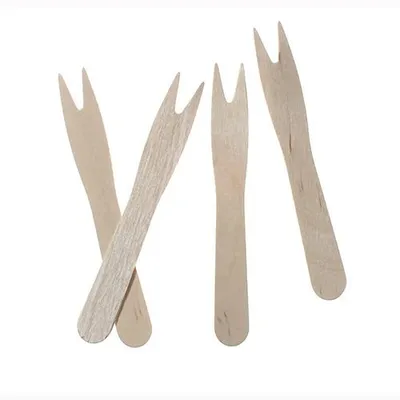 Produktbild von Pommes-Frites-Gabeln, Holz "pure" 8,5 cm