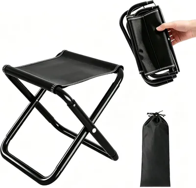 Imagen del producto de Silla de camping plegable, con capacidad de carga de hasta 200 kg, incluye bolsa de transporte, color , para uso en exteriores