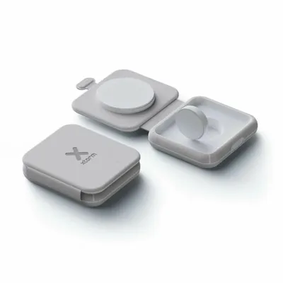 Produktbild von Xtorm Foldable Wireless Travel Charger 2in1 - 15W, Grau