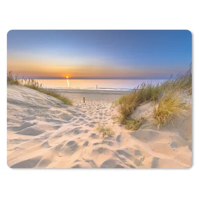Produktbild von MuchoWow® Mauspad Mousepad Düne - Sonnenuntergang - Horizont - Strand - Gras 23x19 cm - Mousepads - Maus Mat - Pad - Mausunterlage - Schreibtischunterlage - Mauspad