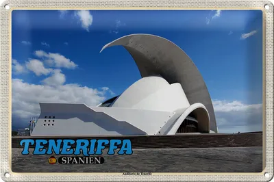 Produktbild von Blechschild Reise 40x30cm Teneriffa Spanien Auditorio de Tenerife