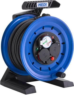 Produktbild von Kabeltrommel 40 m H07RN-F 3 x 1,5 mm² 250 mm 3 Schutzkontaktsteckdosen Vollkunststoff IP44