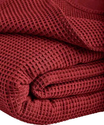 Produktbild von Waffelpique-Decke Wohndecke Sommerdecke la Diva mit Ziersticheinfassung