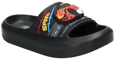 Produktbild von American Club NH214, Kinder Pantoletten EVA leicht Badeschuhe rutschhemmend bequem, Schwarz 30