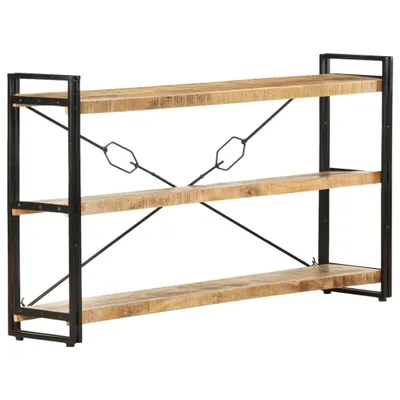 Produktbild von "2026 Promotion" Bücherregal - Standregal - Aktenregal - 3 Fächer - 140x30x80 cm - Mango Massivholz - Wohnzimmerschrank CC11204