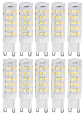 Obrázok produktu pre 10 ks LED žiaroviek G9 220 V, stmievateľných, s keramickým telom, náhrada za halogénové žiarovky do lustrov
