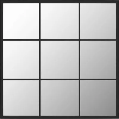 Immagine prodotto di vidaXL Specchio da parete nero 60x60 cm in metallo