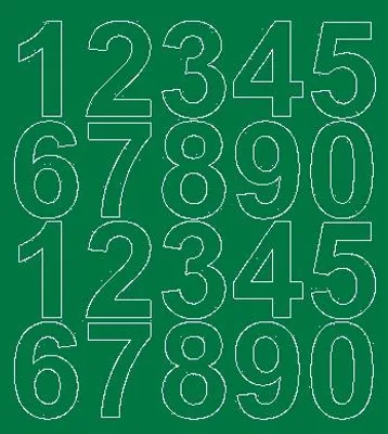 Immagine prodotto di Adesivi con numeri autoadesivi, 5 cm, verde brillante