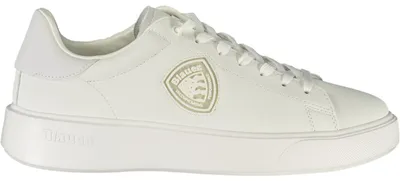 Produktbild von Weiße Herrensportschuhe mit Kontrastdetails und geprägtem Logo