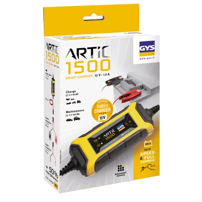 Immagine prodotto di GYS Artic 1500 029576 Caricabatterie automatico 12 V 1,5 A (029576)