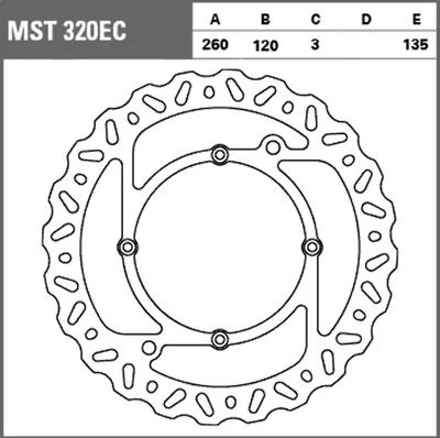Produktbild von TRW Bremsscheibe Offroad starr MST320EC SM125S