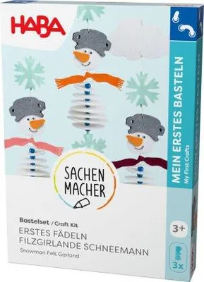 Produktbild von Bastelset - Erstes Fädeln Filzgirlande Schneemann