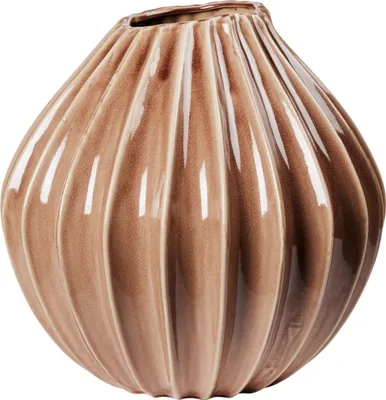 Produktbild von Broste Copenhagen Wide Vase Fawn braun M 25cm