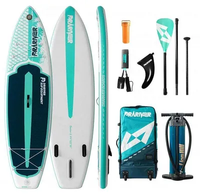 Produktbild von DRARIVER SUP Board - Aufblasbares Stand Up Paddle Board - 320x84x15 cm - 315 L Volumen - Traglast bis 100 kg - Rutschfestes Deck - Komplettset Superior