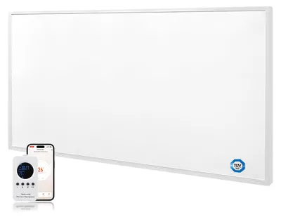 Obrázok produktu pre Infračervené vykurovanie na montáž na stenu - 800 W - stojanový model - biela farba - konvektor - bezhlučný - na vnútorné použitie