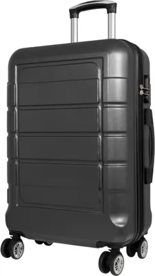 Produktbild von ABS Hartschale Reise Koffer Trolley Gepäck vier 360° Rollen Itzum Anthrazit Gr. L