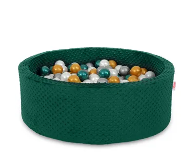 Produktbild von Trockene Bällebad mit 200 bunten Bällen 90 cm flaschengrün für Kinder